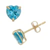 Designs By Gioelli Swiss Blue Topaz 10k Gold Heart Stud Earrings -Designs By Gioelli Jewelry 2059030