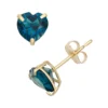 Designs By Gioelli London Blue Topaz 10k Gold Heart Stud Earrings -Designs By Gioelli Jewelry 2059035