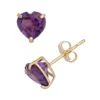 Designs By Gioelli Amethyst 10k Gold Heart Stud Earrings -Designs By Gioelli Jewelry 2059049