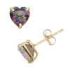 Designs By Gioelli Mystic Topaz 10k Gold Heart Stud Earrings -Designs By Gioelli Jewelry 2059064