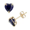 Designs By Gioelli Lab-Created Sapphire 10k Gold Heart Stud Earrings -Designs By Gioelli Jewelry 2059113