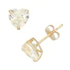 Designs By Gioelli Lab-Created White Sapphire 10k Gold Heart Stud Earrings -Designs By Gioelli Jewelry 2059157