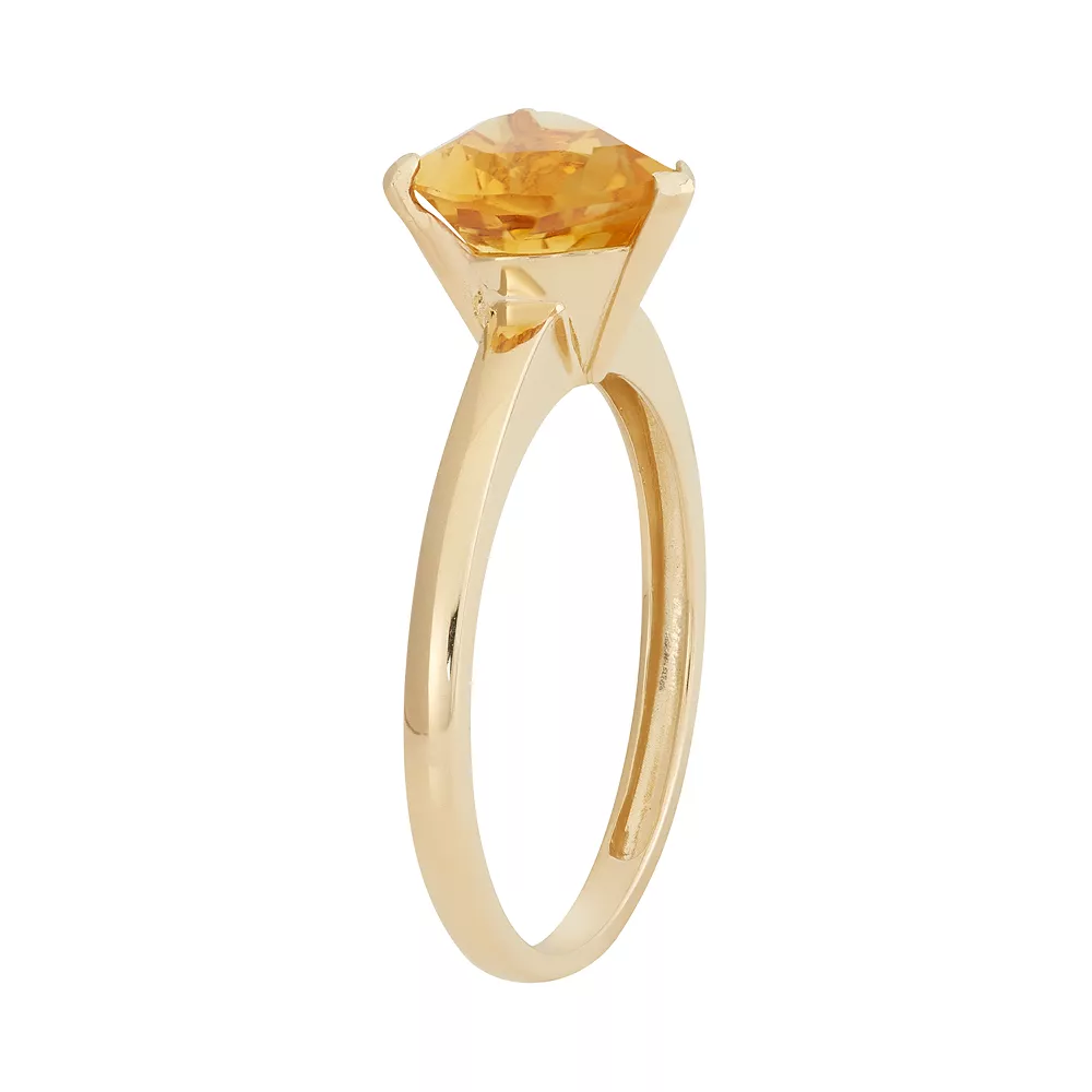 Designs By Gioelli Citrine 10k Gold Heart Ring 4 Designs By Gioelli Citrine 10k Gold Heart Ring - Image 2
