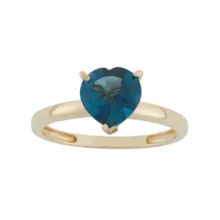 Designs By Gioelli London Blue Topaz 10k Gold Heart Ring