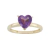 Designs By Gioelli Amethyst 10k Gold Heart Ring 2 Designs By Gioelli Amethyst 10k Gold Heart Ring -Designs By Gioelli Jewelry 2059475