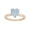 Designs By Gioelli Lab-Created Aquamarine 10k Gold Heart Ring -Designs By Gioelli Jewelry 2059491