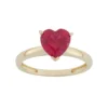 Designs By Gioelli Lab-Created Ruby 10k Gold Heart Ring -Designs By Gioelli Jewelry 2059554
