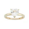 Designs By Gioelli Lab-Created White Sapphire 10k Gold Heart Ring -Designs By Gioelli Jewelry 2059579