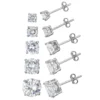 Designs By Gioelli Cubic Zirconia Sterling Silver Stud Earring Set -Designs By Gioelli Jewelry 2113968