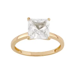 Designs By Gioelli Cubic Zirconia Solitaire Engagement Ring In 10k Gold