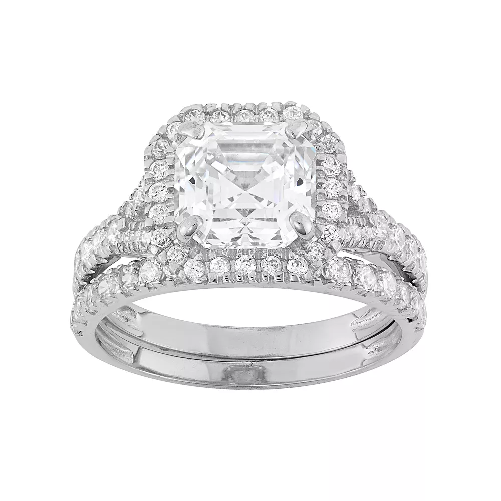 Designs By Gioelli Cubic Zirconia Halo Engagement Ring Set In 10k Gold 3 Designs By Gioelli Cubic Zirconia Halo Engagement Ring Set In 10k Gold