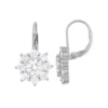 Designs By Gioelli Cubic Zirconia Sterling Silver Flower Drop Earrings -Designs By Gioelli Jewelry 2313671