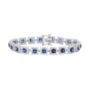 Designs By Gioelli Sterling Silver Lab-Created Blue & White Sapphire Bracelet -Designs By Gioelli Jewelry 2451354