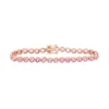 Designs By Gioelli 14k Rose Gold Over Silver Lab-Created Pink Sapphire Tennis Bracelet -Designs By Gioelli Jewelry 2451915