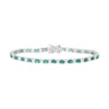 Designs By Gioelli Sterling Silver Lab-Created Emerald & White Sapphire Tennis Bracelet 1 Designs By Gioelli Sterling Silver Lab-Created Emerald & White Sapphire Tennis Bracelet -Designs By Gioelli Jewelry 2452024