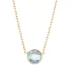 Designs By Gioelli 10k Gold Lab-Created Aquamarine Circle Pendant Necklace -Designs By Gioelli Jewelry 2525159