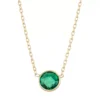 Designs By Gioelli 10k Gold Lab-Created Emerald Circle Pendant Necklace 1 Designs By Gioelli 10k Gold Lab-Created Emerald Circle Pendant Necklace -Designs By Gioelli Jewelry 2525160