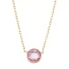 Designs By Gioelli 10k Gold Lab-Created Pink Sapphire Circle Pendant Necklace -Designs By Gioelli Jewelry 2525162