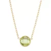 Designs By Gioelli 10k Gold Peridot Circle Pendant Necklace -Designs By Gioelli Jewelry 2525174