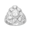 Designs By Gioelli Sterling Silver Cubic Zirconia Pear Halo Ring -Designs By Gioelli Jewelry 2671427