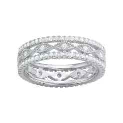 Designs By Gioelli Sterling Silver Cubic Zirconia Eternity Ring
