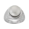 Designs By Gioelli Sterling Silver Freshwater Cultured Pearl & Cubic Zirconia Dome Ring -Designs By Gioelli Jewelry 2744089