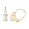 Designs By Gioelli 10k Gold Emerald-Cut Lab-Created White Sapphire & White Zircon Leverback Earrings -Designs By Gioelli Jewelry 2750304
