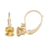 Designs By Gioelli 10k Gold Round-Cut Citrine & White Zircon Leverback Earrings 1 Designs By Gioelli 10k Gold Round-Cut Citrine & White Zircon Leverback Earrings -Designs By Gioelli Jewelry 2750402
