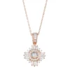 Designs By Gioelli 14k Rose Gold Over Silver Simulated Morganite & Cubic Zirconia Halo Pendant -Designs By Gioelli Jewelry 2919874