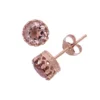 Designs By Gioelli 14k Rose Gold Over Silver Simulated Morganite Stud Earrings -Designs By Gioelli Jewelry 2988830