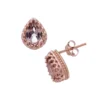 Designs By Gioelli 14k Rose Gold Over Silver Simulated Morganite Stud Earrings -Designs By Gioelli Jewelry 2988840