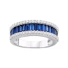 Designs By Gioelli Sterling Silver Lab-Created Blue & White Sapphire Multi Row Ring -Designs By Gioelli Jewelry 3015346