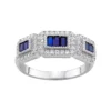 Designs By Gioelli Sterling Silver Lab-Created Blue & White Sapphire Ring -Designs By Gioelli Jewelry 3015365