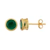 Designs By Gioelli 14k Gold Over Silver Lab-Created Emerald Milgrain Stud Earrings -Designs By Gioelli Jewelry 3092045