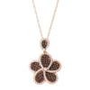 Designs By Gioelli 14k Rose Gold Over Silver Cubic Zirconia Flower Pendant