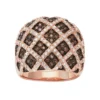 Designs By Gioelli 14k Rose Gold Over Silver Cubic Zirconia Lattice Ring -Designs By Gioelli Jewelry 3093518