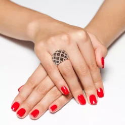 Designs By Gioelli 14k Rose Gold Over Silver Cubic Zirconia Lattice Ring -Designs By Gioelli Jewelry 3093518 ALT2