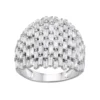 Designs By Gioelli Sterling Silver Cubic Zirconia Baguette Dome Ring