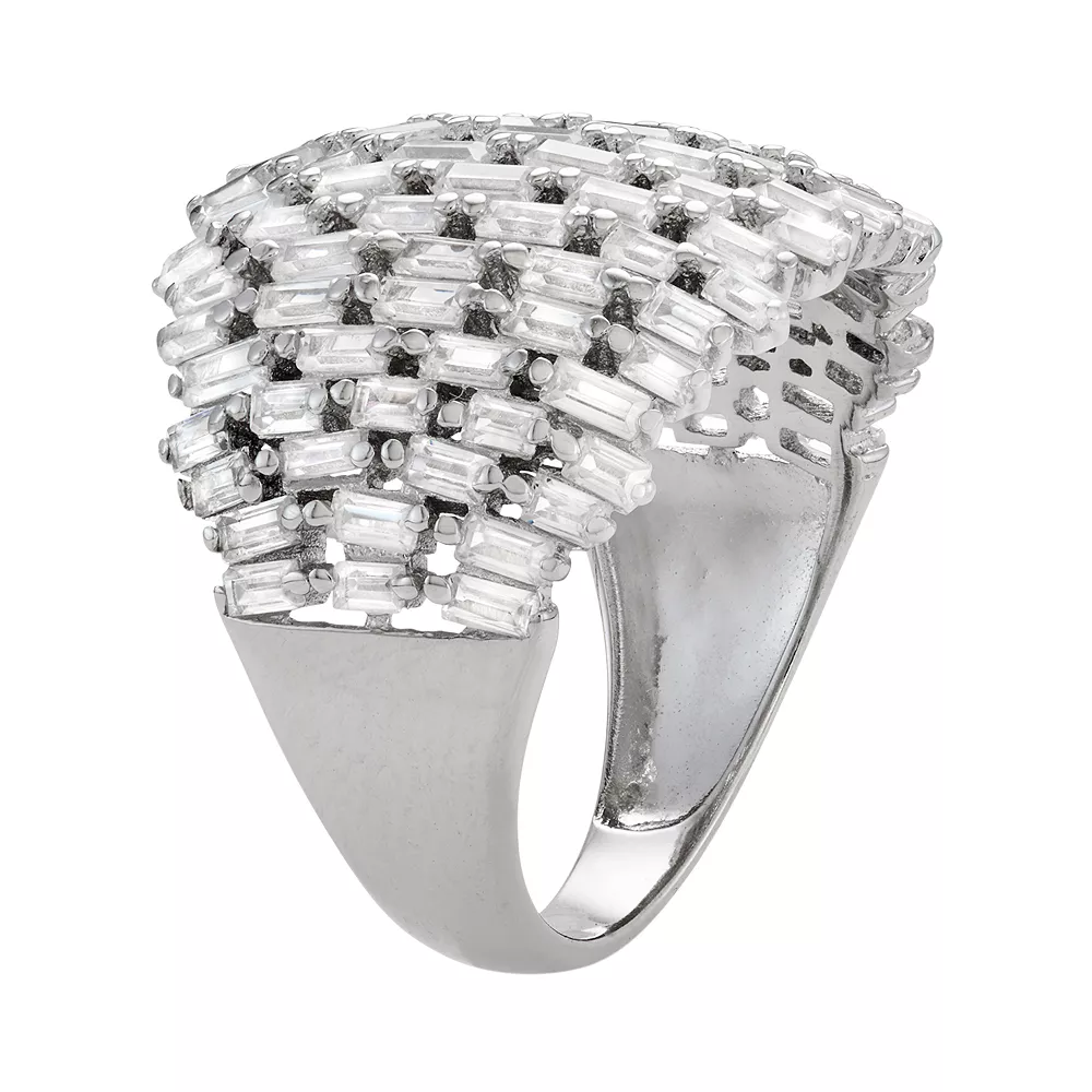 Designs By Gioelli Sterling Silver Cubic Zirconia Baguette Dome Ring 4 Designs By Gioelli Sterling Silver Cubic Zirconia Baguette Dome Ring - Image 2