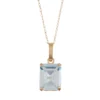 Designs By Gioelli 10k Gold Lab-Created Aquamarine Rectangle Pendant Necklace -Designs By Gioelli Jewelry 3298083