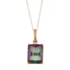 Designs By Gioelli 10k Gold Mystic Topaz Rectangle Pendant Necklace -Designs By Gioelli Jewelry 3298098
