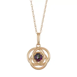 Designs By Gioelli 10k Gold Mystic Topaz Knot Pendant Necklace