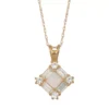 Designs By Gioelli 10k Gold Lab-Created Opal & White Sapphire Pendant Necklace -Designs By Gioelli Jewelry 3298164