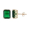 Designs By Gioelli 10k Gold Simulated Emerald Rectangle Stud Earrings -Designs By Gioelli Jewelry 3298355