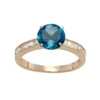 Designs By Gioelli 10k Gold London Blue Topaz & Lab-Created White Sapphire Ring 1 Designs By Gioelli 10k Gold London Blue Topaz & Lab-Created White Sapphire Ring -Designs By Gioelli Jewelry 3298733