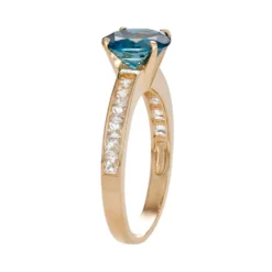 Designs By Gioelli 10k Gold London Blue Topaz & Lab-Created White Sapphire Ring -Designs By Gioelli Jewelry 3298733 ALT