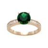Designs By Gioelli 10k Gold Simulated Emerald & Lab-Created White Sapphire Ring -Designs By Gioelli Jewelry 3298734