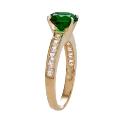 Designs By Gioelli 10k Gold Simulated Emerald & Lab-Created White Sapphire Ring 5 Designs By Gioelli 10k Gold Simulated Emerald & Lab-Created White Sapphire Ring -Designs By Gioelli Jewelry 3298734 ALT