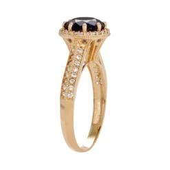 Designs By Gioelli 10k Gold Lab-Created Blue & White Sapphire Halo Ring -Designs By Gioelli Jewelry 3298736 ALT