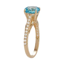 Designs By Gioelli 10k Gold Swiss Blue Topaz & Lab-Created White Sapphire Ring -Designs By Gioelli Jewelry 3298751 ALT